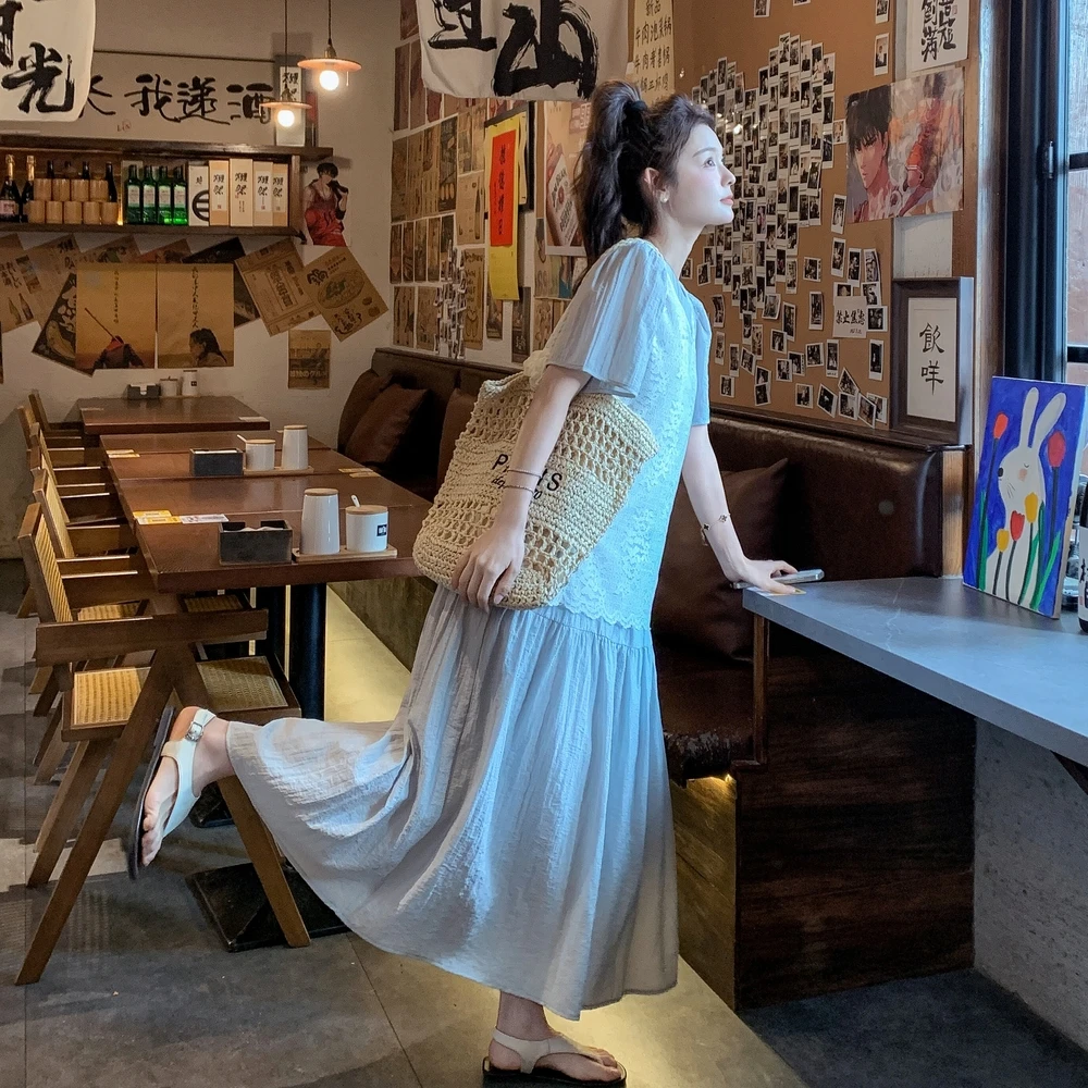 甜美风蕾丝马甲套装裙女2025夏季年新款一整套设计感连衣裙两件套