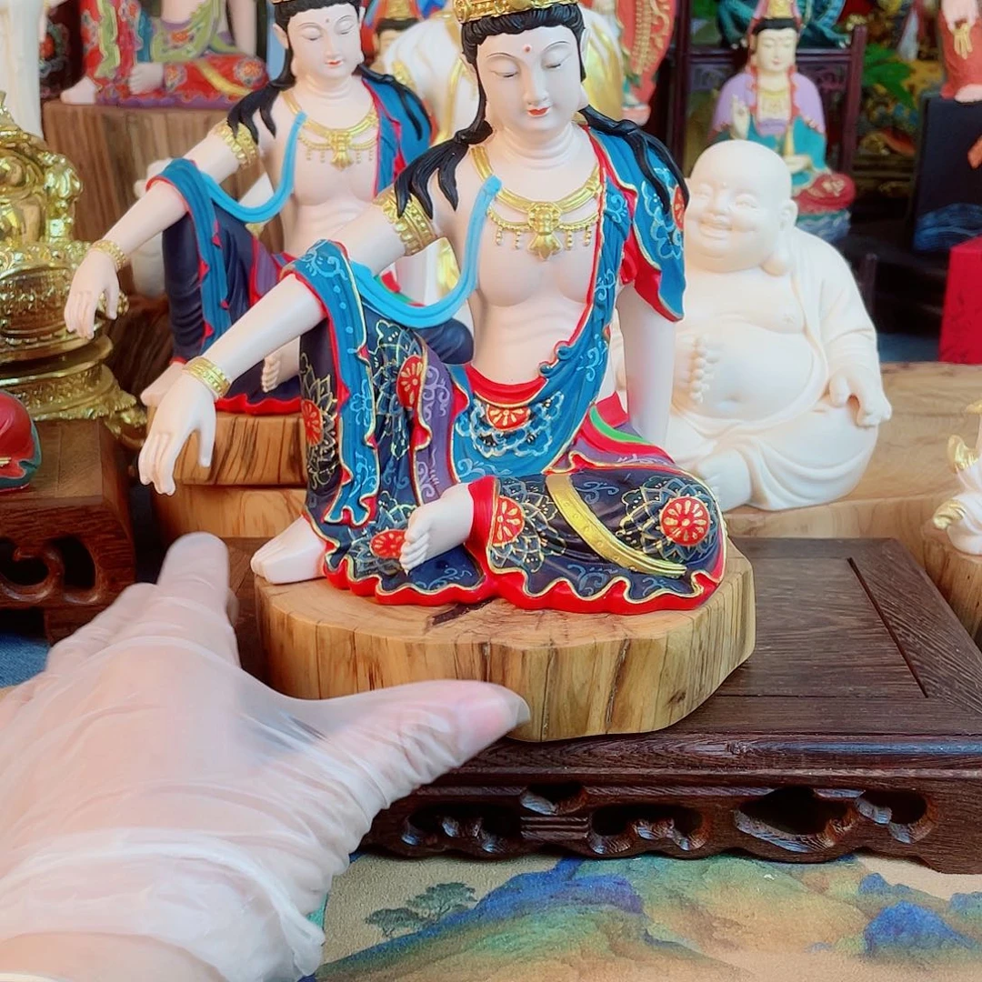 6***4石材自在观音摆件