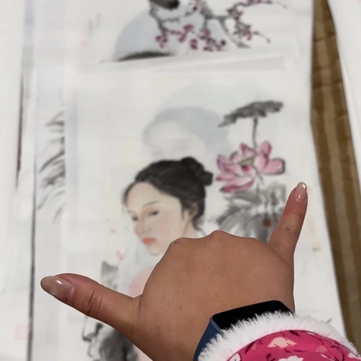 子***天国画花鸟的翅膀和翅膀都是白色