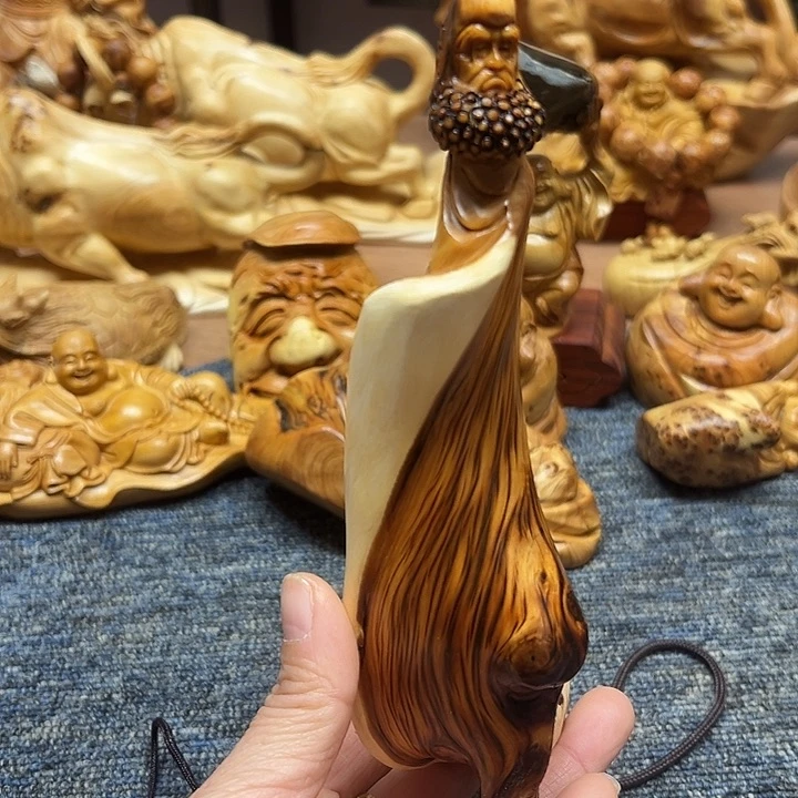 柏木太行崖柏手把摆件