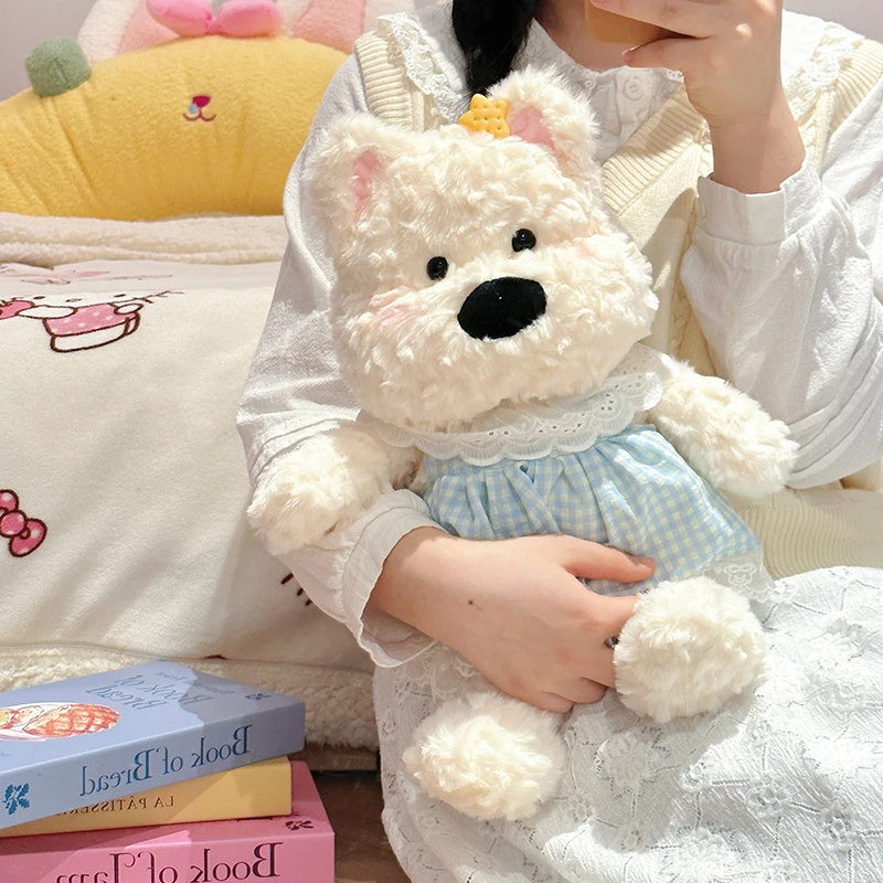 可爱超萌会跑步西高地小狗玩偶毛绒玩具狗女孩布娃娃公仔生日礼物