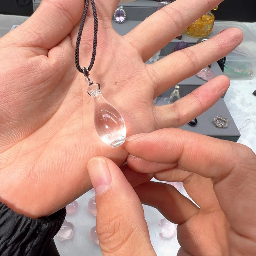 水晶眼镜未镶嵌白水晶平安瓶