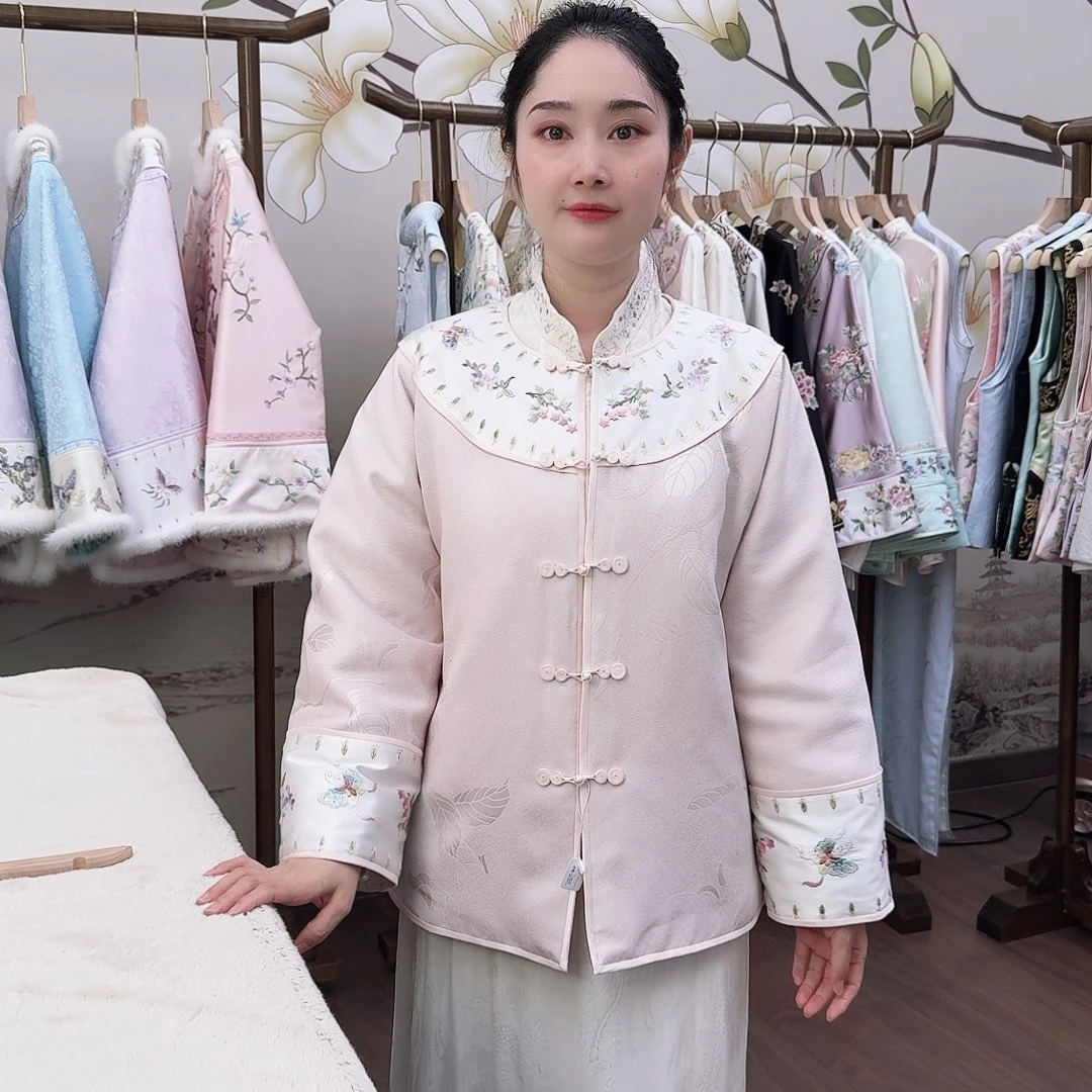 5苏绣太太服胸围106棉服