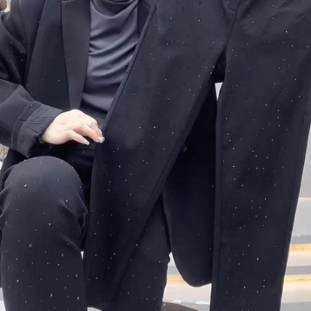 欧货新款重工修身显瘦小脚裤