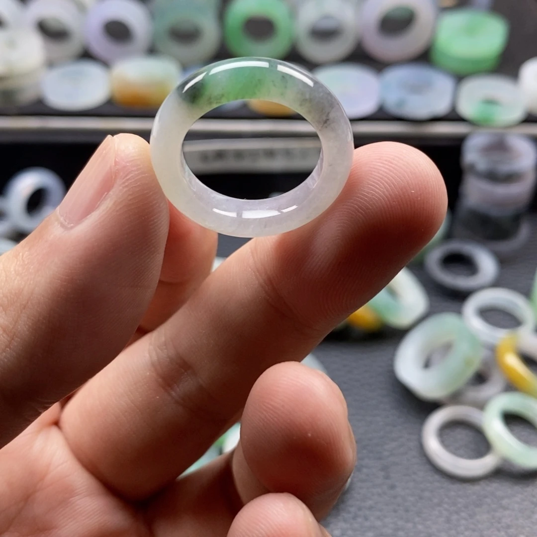 翡翠戒指未镶嵌天然翡翠16圈