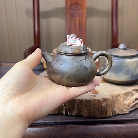 戬谷龙窑坭兴陶柴烧茶壶16