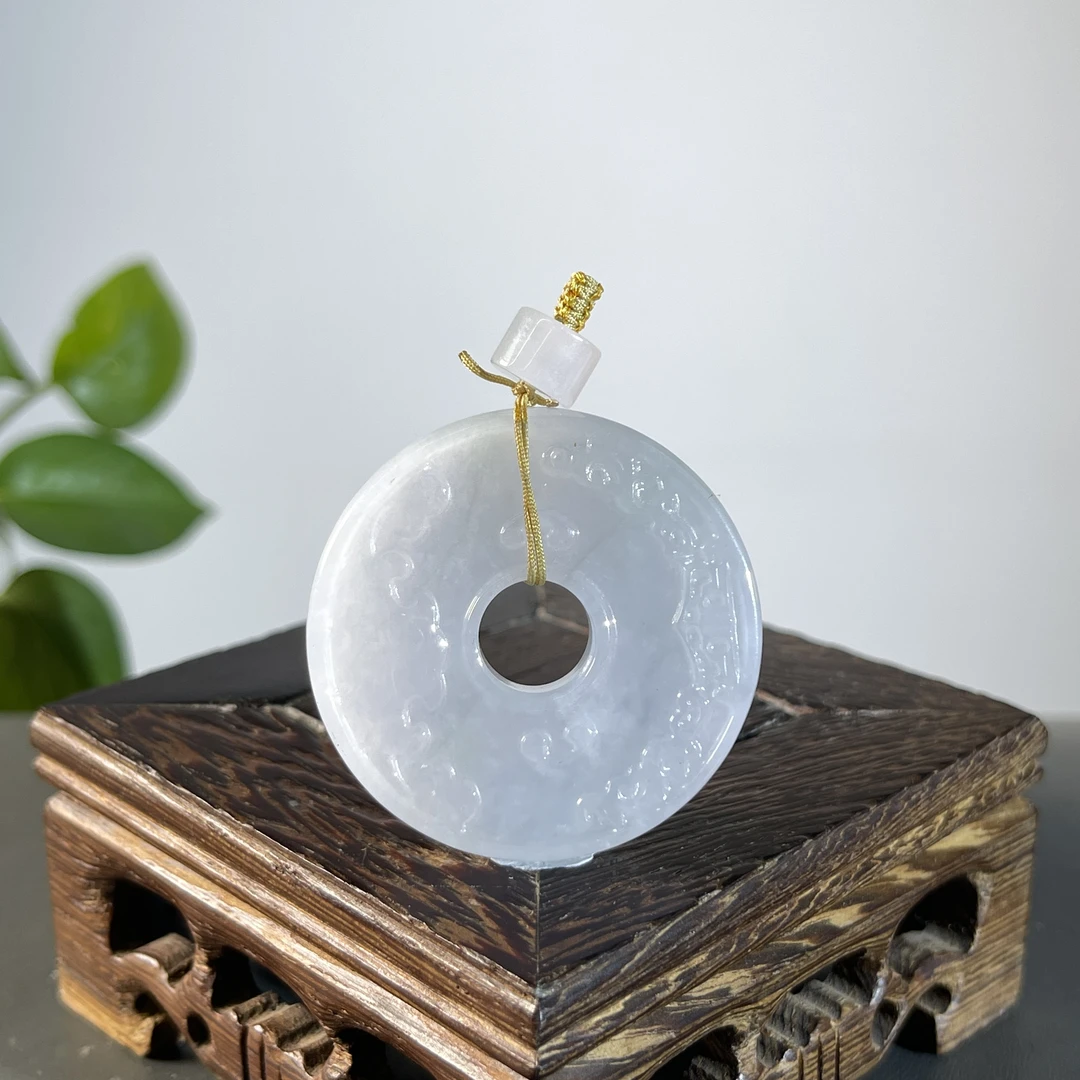 JCB03-72 天然翡翠缅甸A货 仿古扣