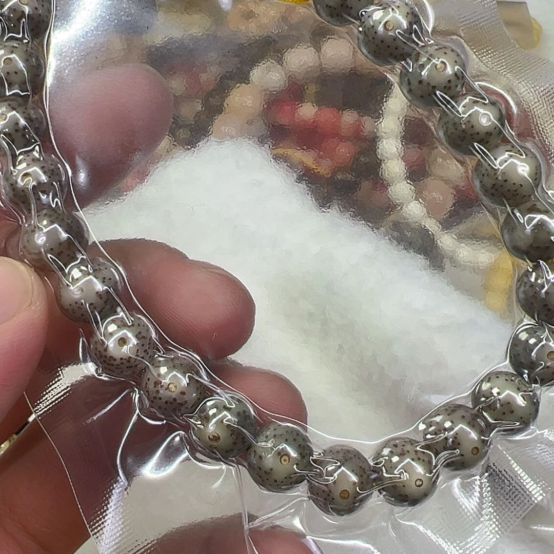 手串星月菩提9传说糯冰石玉星月菩提0.9圆手持