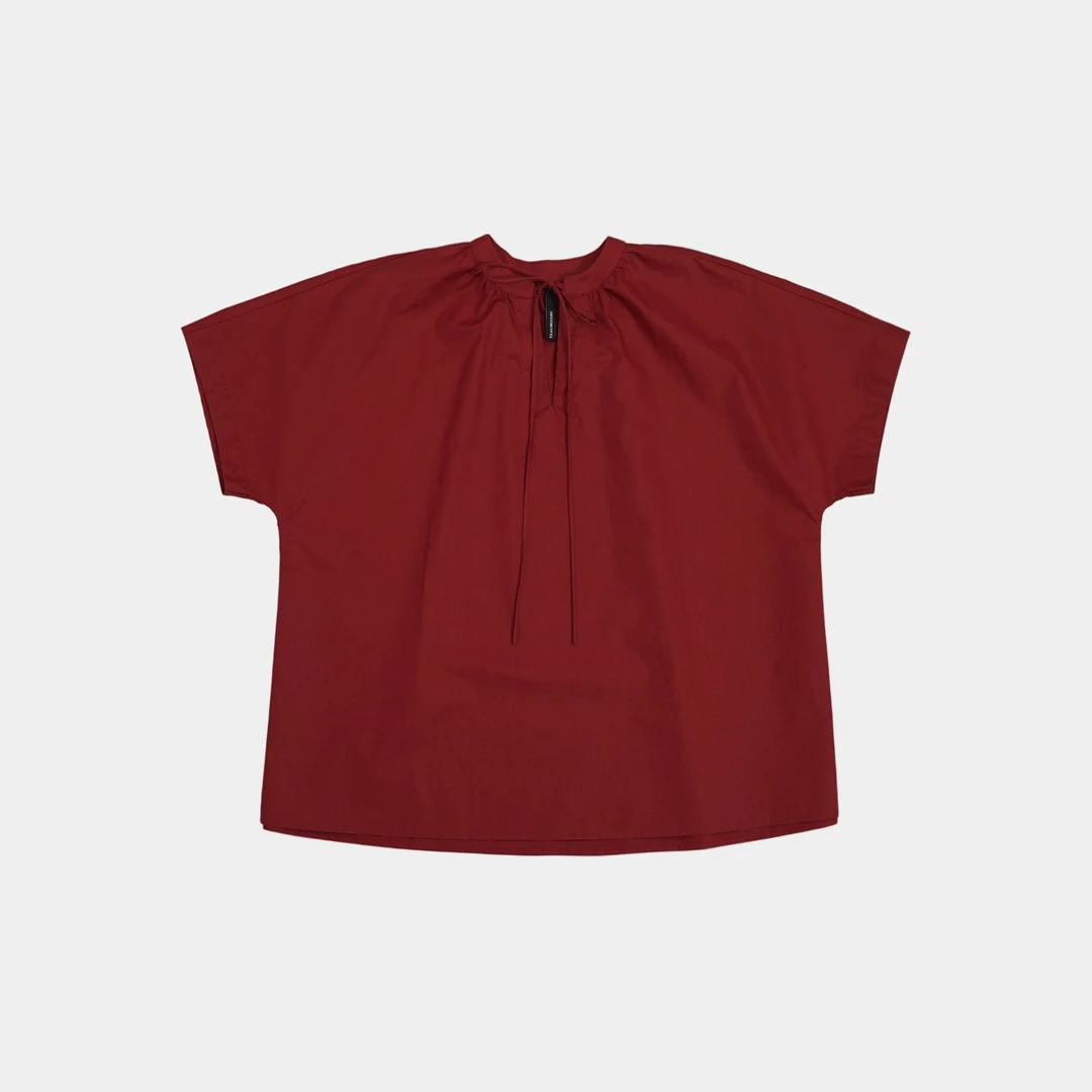 ZHUZHENFEI 100棉褶皱宽松精致百搭显瘦T恤-Z352317