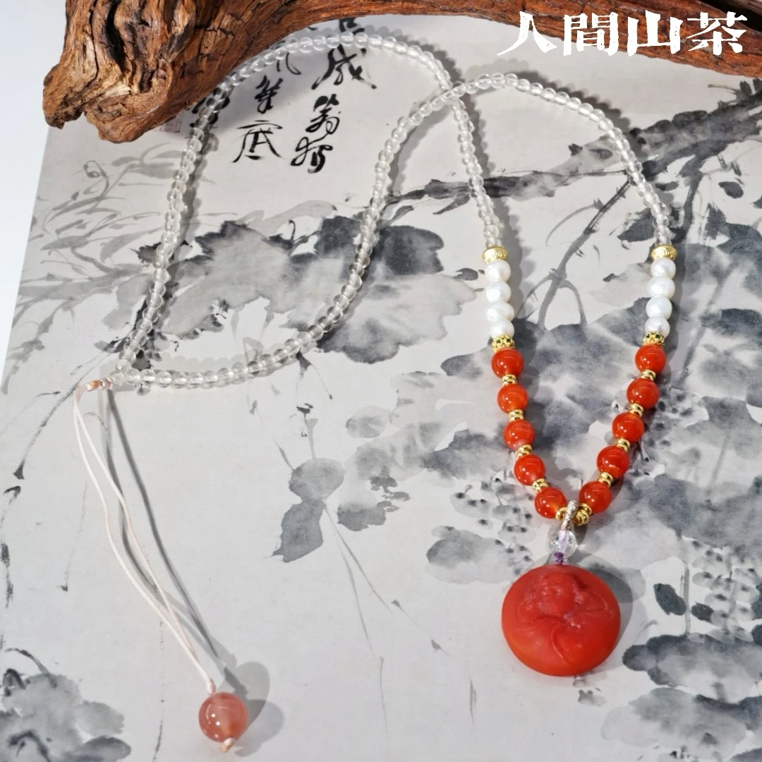 人间山茶 T1-2592 南红项链