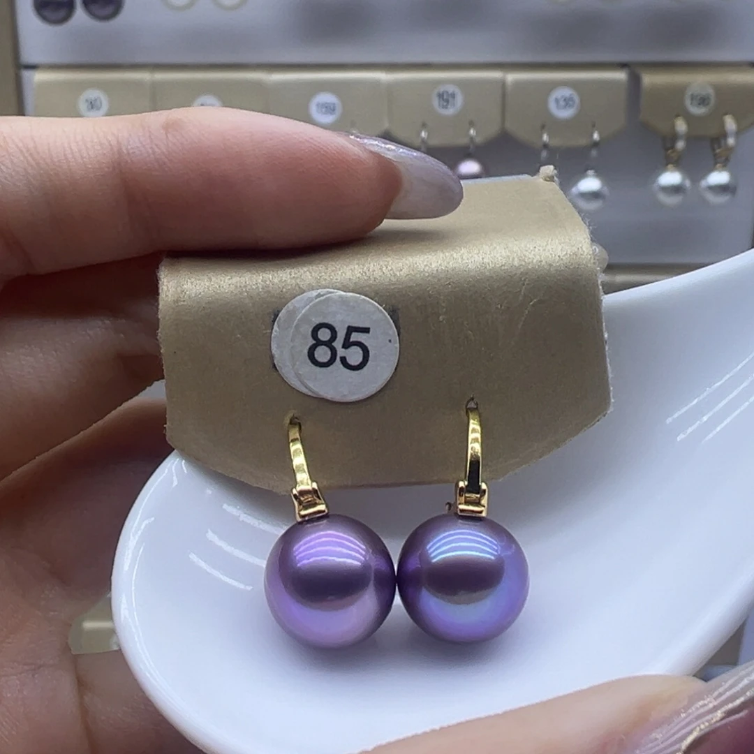 银S925镶嵌淡水珍珠耳饰