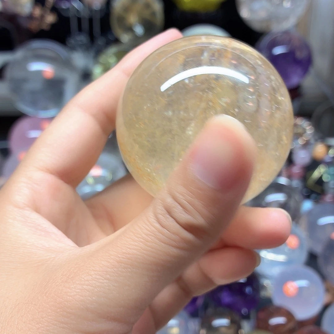 小***钰水晶珠宝半成品未镶嵌金发晶56A866