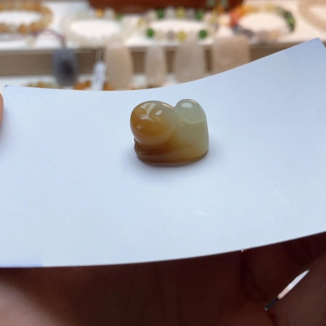 和田玉手链未镶嵌且末糖白猫咪