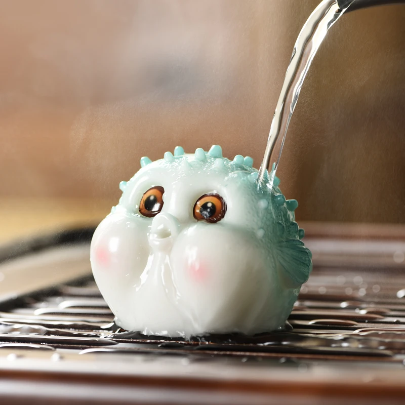 变色茶宠中式小茶宠创意陶瓷装饰摆件高级可爱萌萌的小螃蟹茶宠