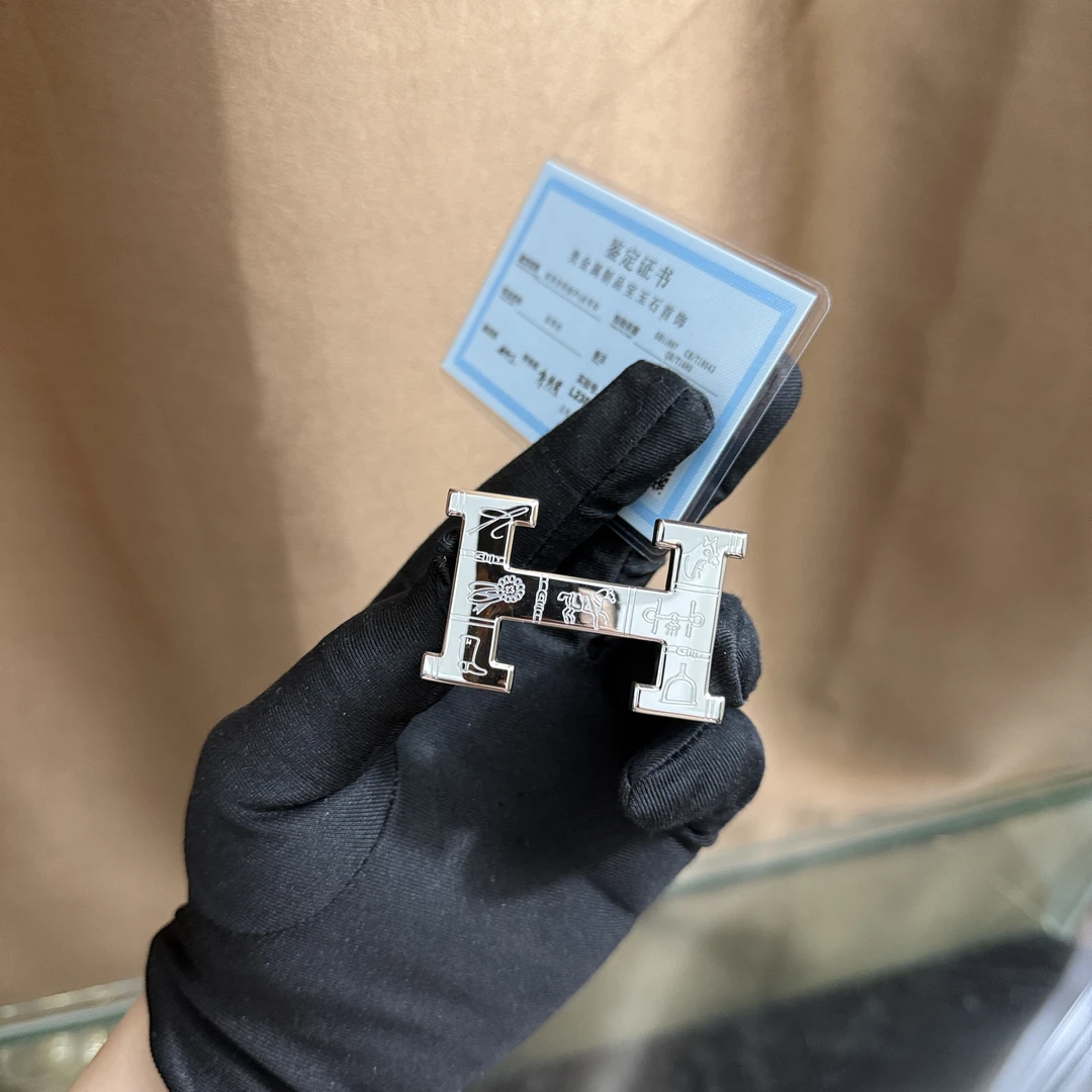 新款女士皮带扣头工字扣H字母爱马腰带扣头2.5配件2.4替换扣高档