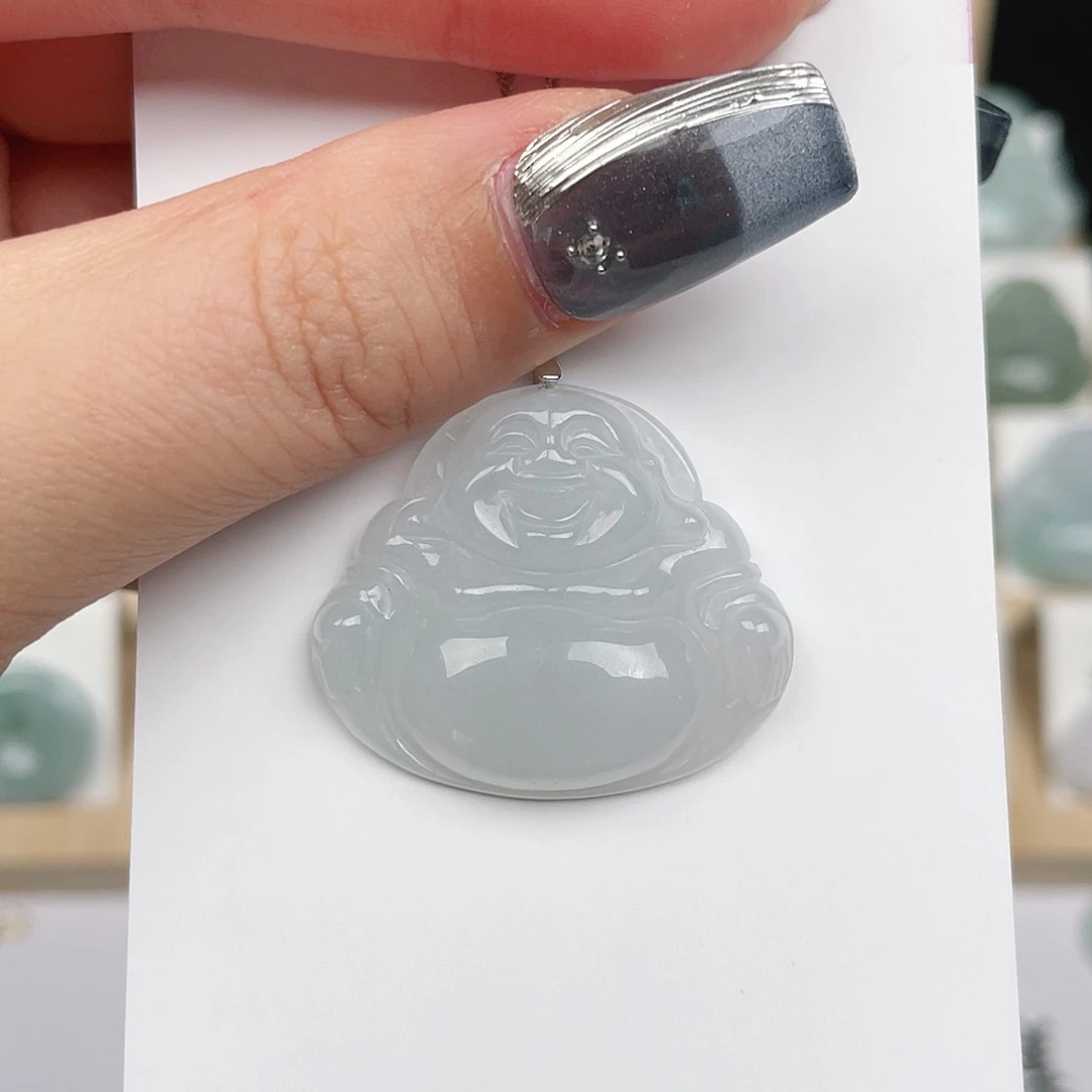 翡翠未镶嵌颈饰佛公