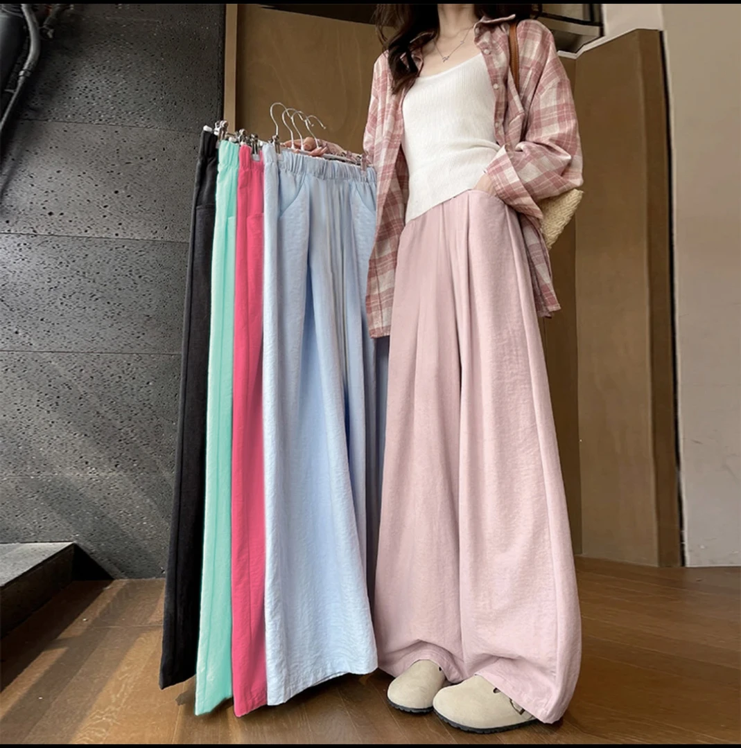 【运费补贴+新升级】3代欧若风冰丝阔腿奶芙裤夏季薄款休闲山本女裤