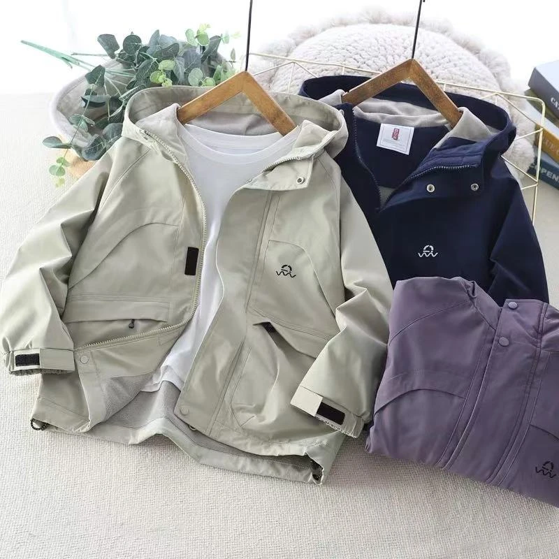 男大童加绒风衣外套2025秋冬新品男童棉衣中大童新款秋装户外服潮