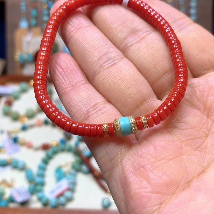 绿松石18K金镶嵌单圈