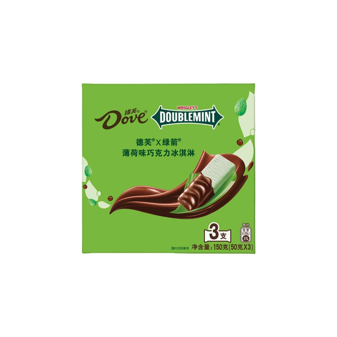 德芙 绿箭薄荷味巧克力冰淇淋 50g*3