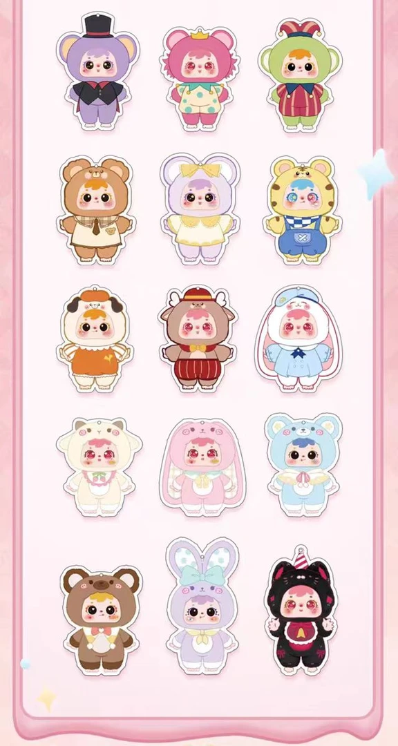 【欧整端】三小毛潮玩手办公仔桌面摆件礼物