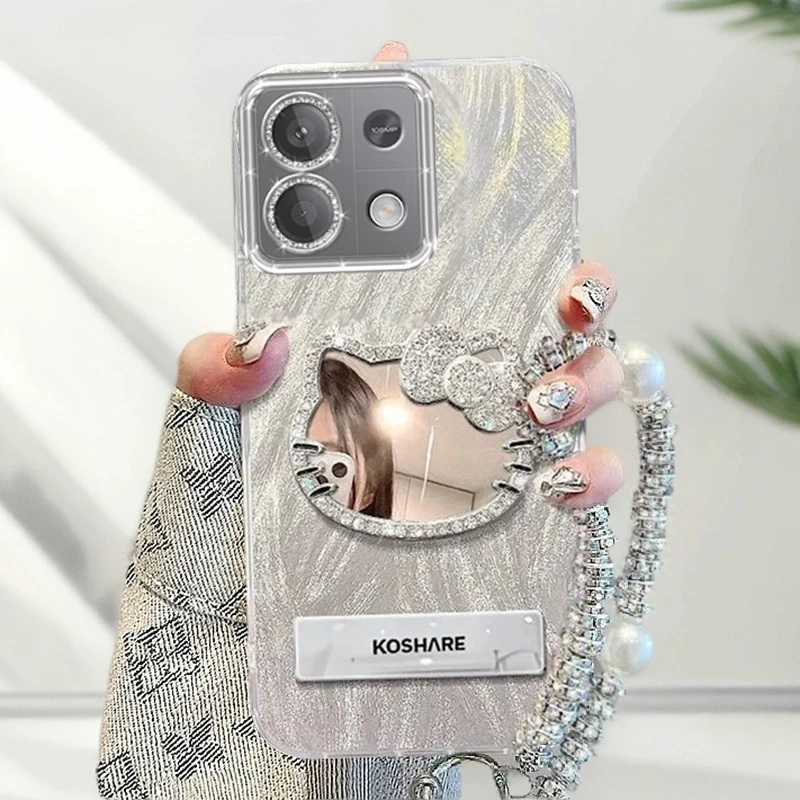 自带镜头膜红米Note13Pro手机壳全包Redminote13pro软壳镶钻kt猫