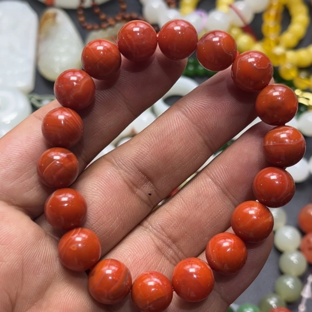 南红玛瑙未镶嵌手链