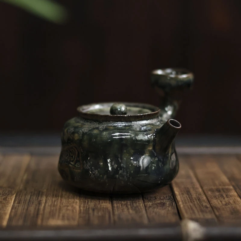 【慕白茶集】墨绿玉龙壶（灰念0399）