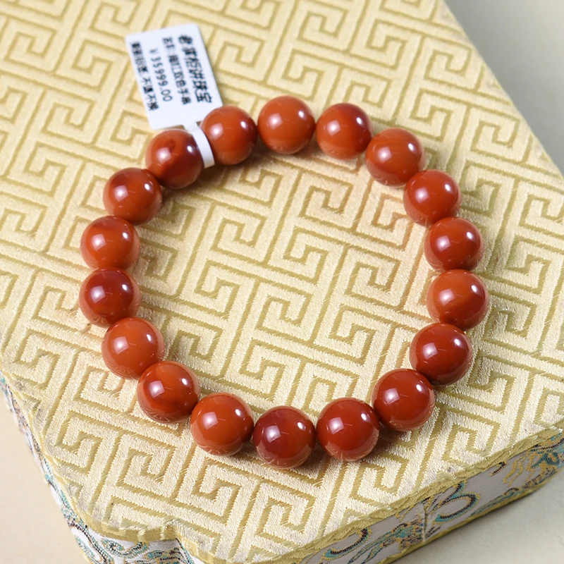 【老掌柜讲珠宝】南红双色火焰纹手串11mm+ DQG022805