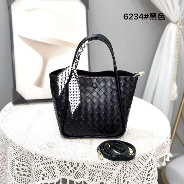 女包时尚百搭女士黑色单肩休闲编织简约小众手提包包肩包斜挎包