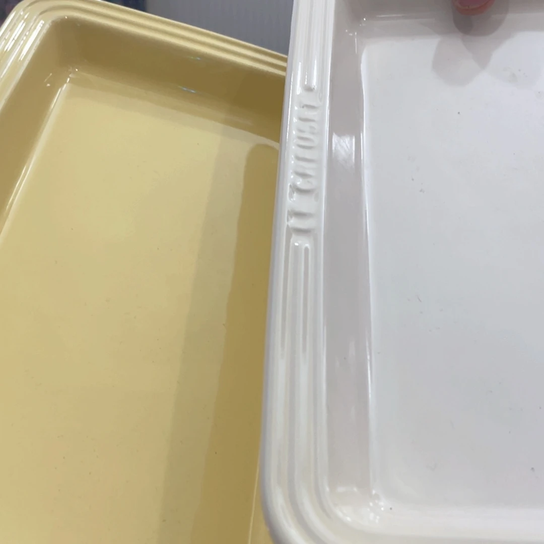 微瑕2个长方盘鱼盘