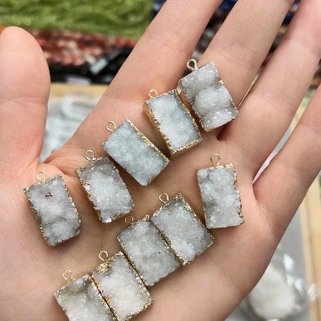 玛瑙/玉髓未镶嵌珠宝半成品13×23晶牙2颗