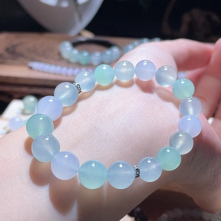 翡翠手链未镶嵌梦幻马卡龙