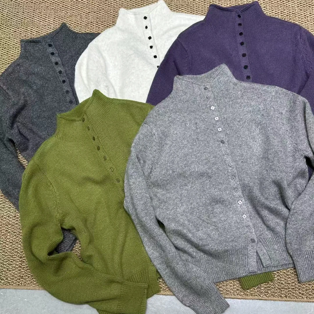 【慕.我们的店】韩系简约半高领针织（掉浮毛、不可机洗）