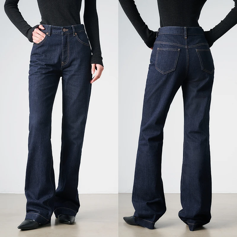 Ayuko｜日本进口冈山牛仔 1oo%优质澳棉LP同源牛仔裤5872