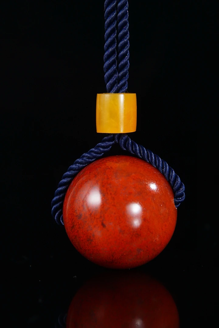 寿山石高山朱砂红 尺寸2.5-2.5cm 净重25.6克