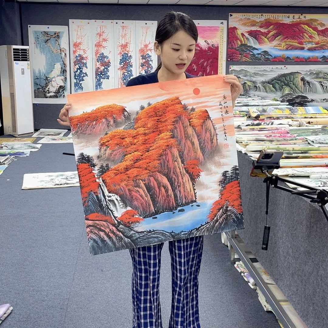国画作品小姐姐放漏…