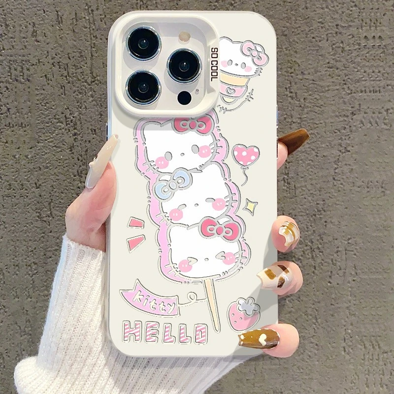 糖葫芦凯蒂彩银手机壳适用于多型号手机防摔防磨