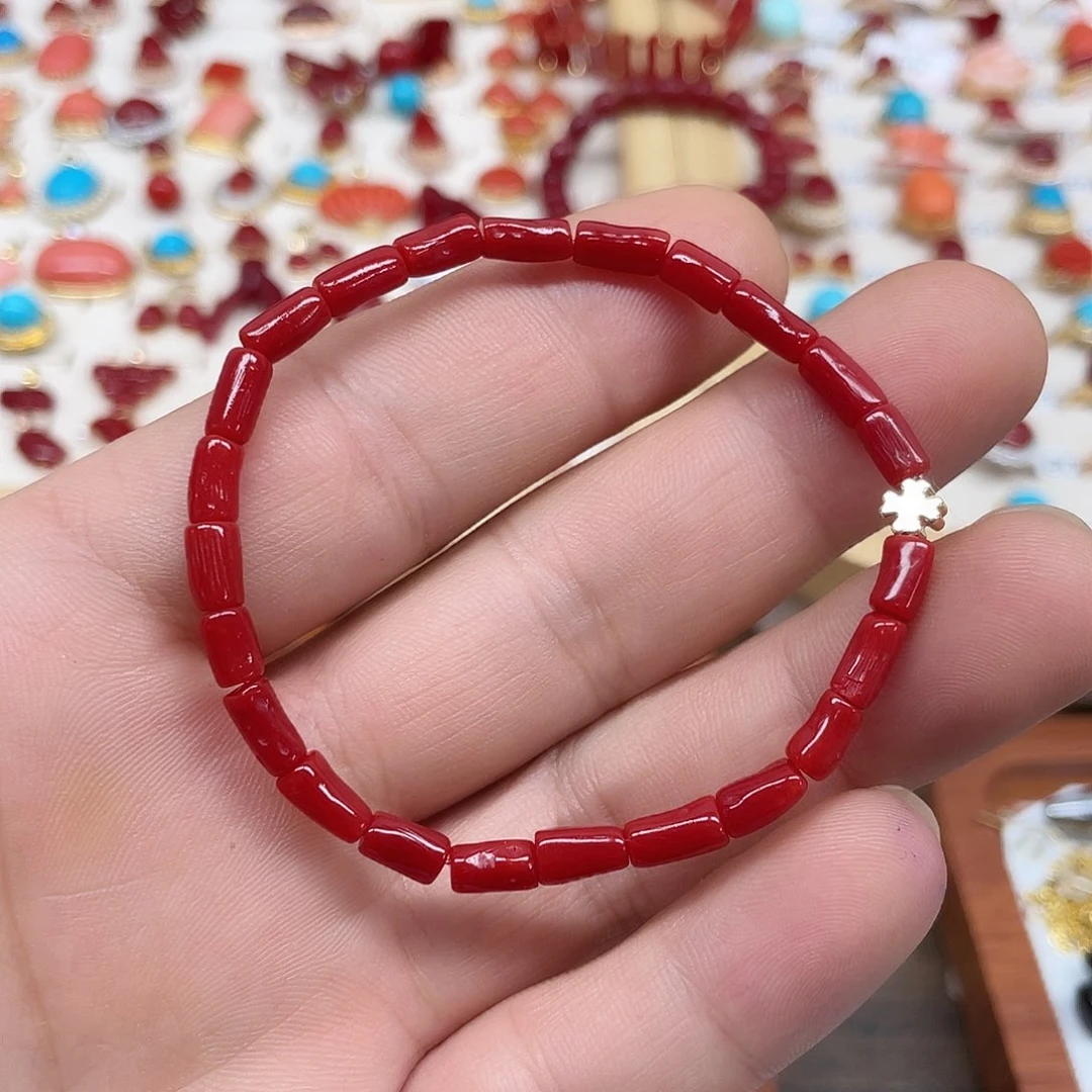 大理石铁合金四叶草款手链
