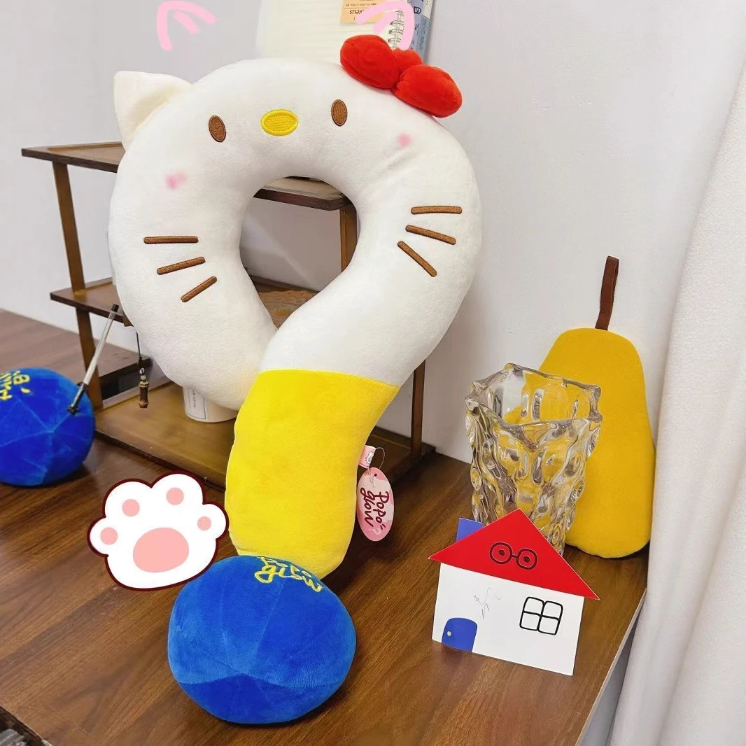 可爱卡通大问号抱枕颈枕车载旅行抱枕办公室睡觉脖枕沙发U形靠枕