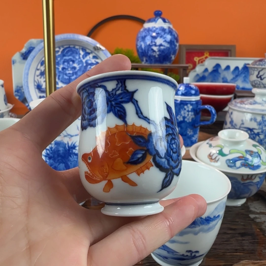 瓷片景德镇手绘青花瓷器150