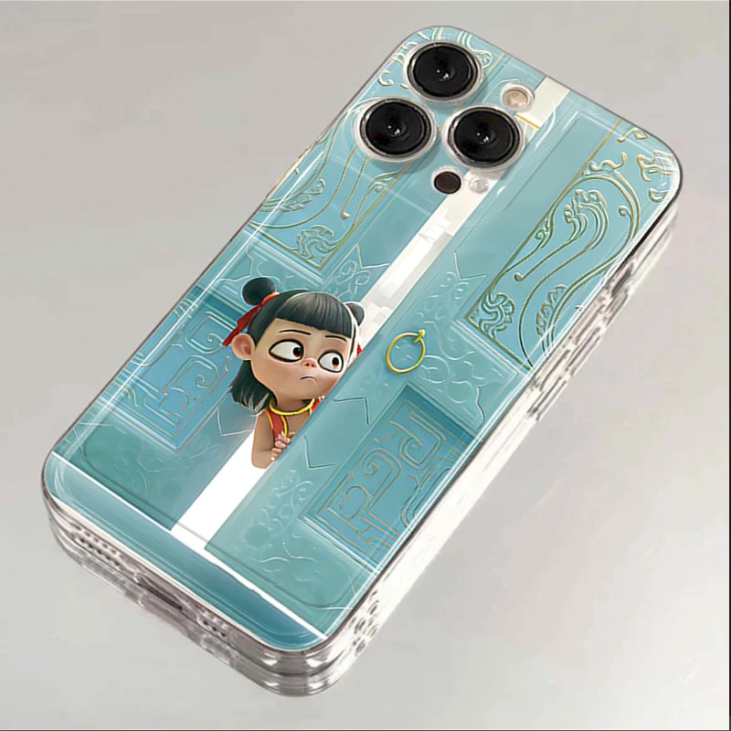 好奇哪吒适用iphone16/15promax手机壳苹果13/12透明14卡通11XR