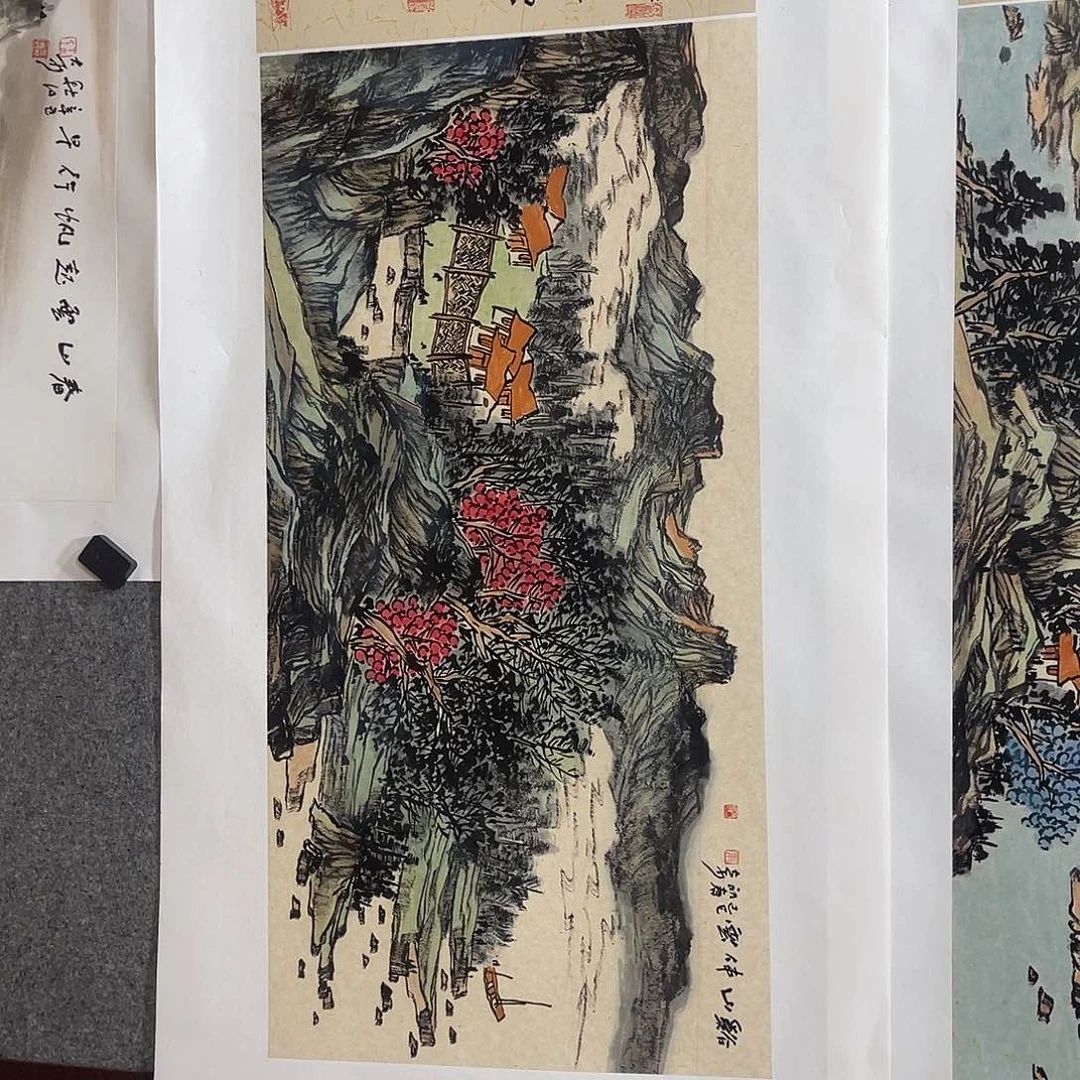姜奇老师山水作品85×34