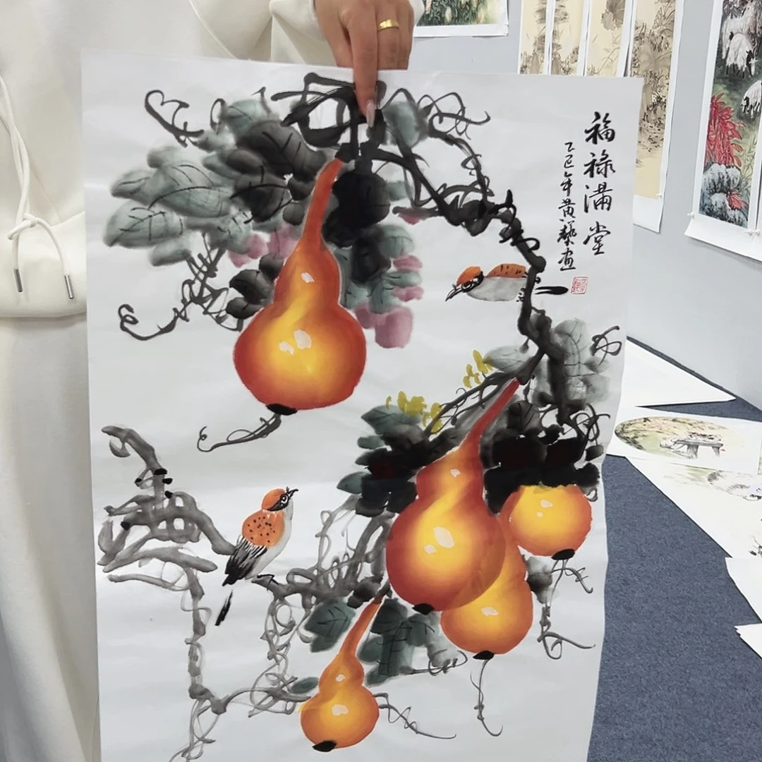 国画国画作品纯手绘制作品