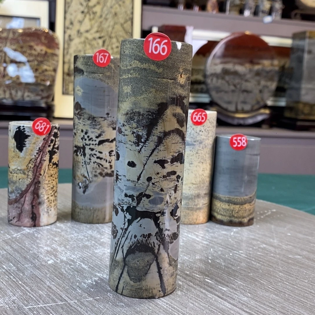 石材广西国画石草花石