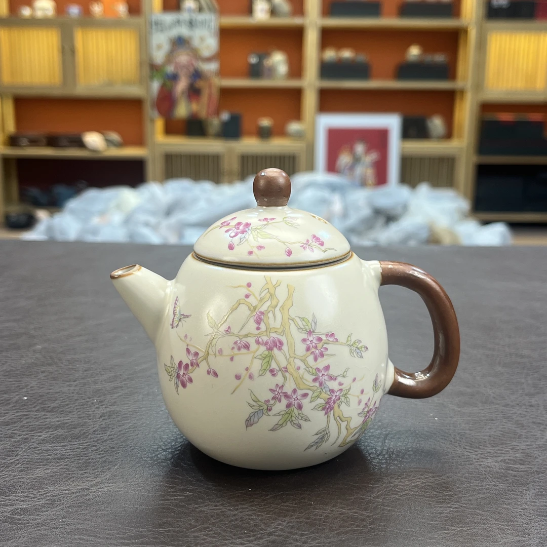 汝瓷紫藤花龙蛋壶