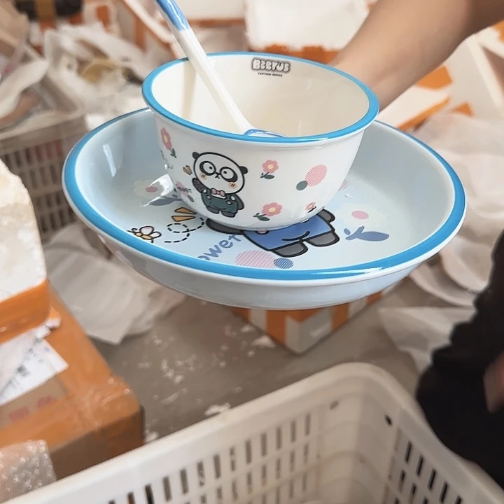 瓷片比鲁斯蓝色3件套
