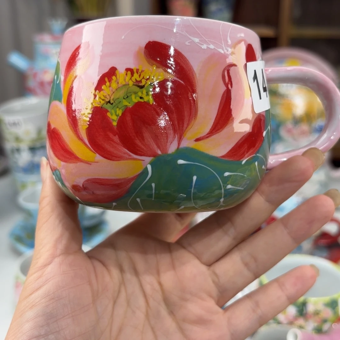 景德镇手绘高温釉下彩陶瓷茶具