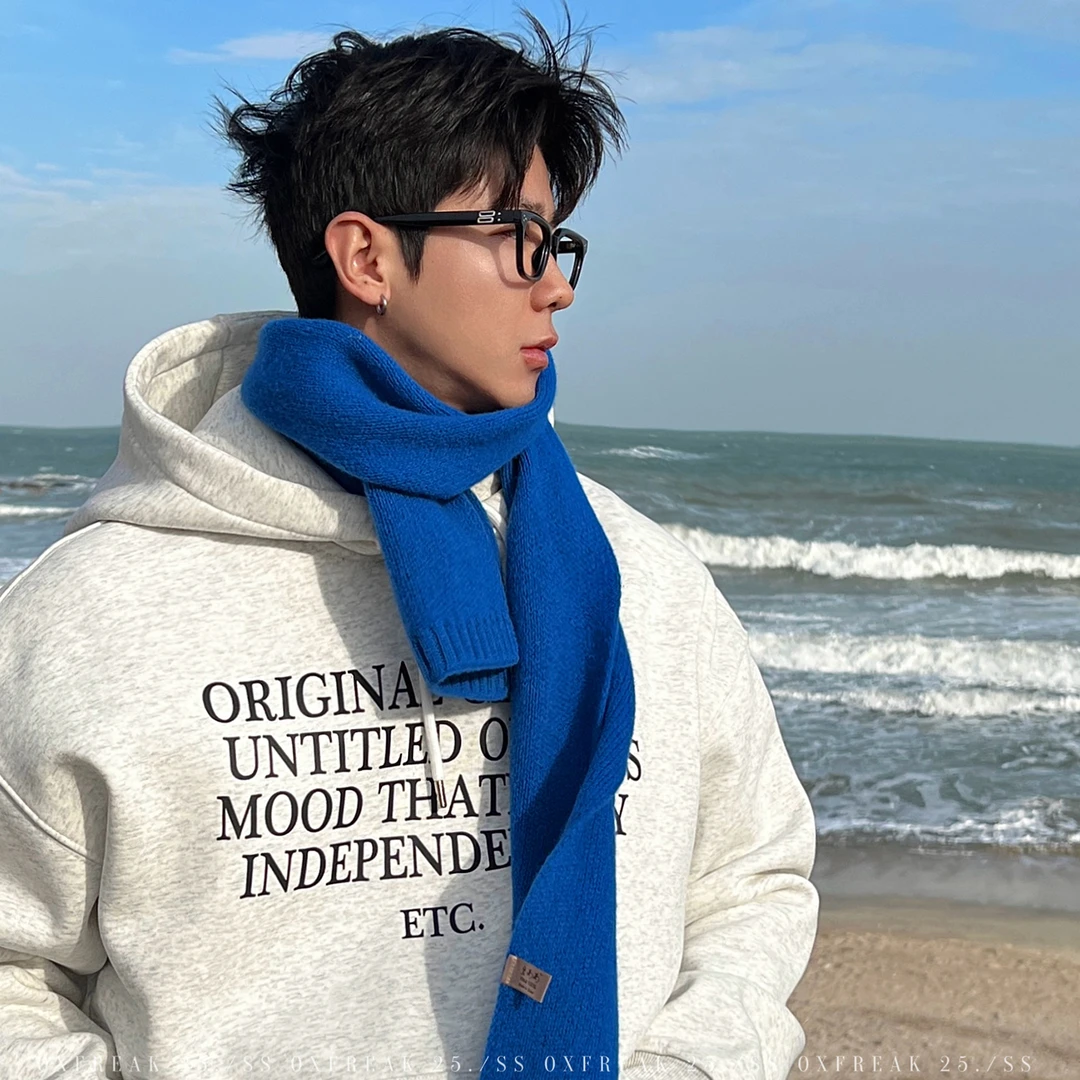 OXFREAK「英文词句印花」500g重磅卫衣男连帽加绒加厚秋冬季长袖