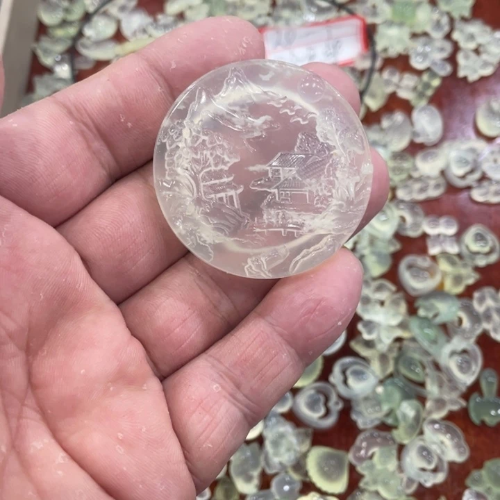 蛇纹石玉合金颈饰